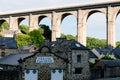 View of the viaduct in the city of Dinan