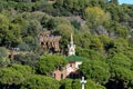 View of the viaducts, Park GÃÂ¼ell, Barcelona, Spain Royalty Free Stock Photo