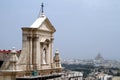 View from Victoria Cathedral towards Xewkija rotunda, Gozo, Malta Royalty Free Stock Photo