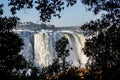 View of Victoria Falls from the ground. Mosi-oa-Tunya National park. and World Heritage Site. Zambiya. Zimbabwe.