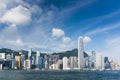 View of Victoria Harbour in Hong Kong. Royalty Free Stock Photo