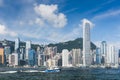 View of Victoria Harbour in Hong Kong. Royalty Free Stock Photo