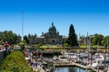 Victoria, BC / Canada- July 26.2006: View of Victoria Inner Harbour and Parliment. Royalty Free Stock Photo