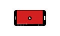 View video on phone Royalty Free Stock Photo