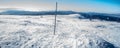 View from Vidlica hill in winter Lucanska Mala Fatra mountains in Slovakia Royalty Free Stock Photo