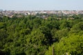 View of Vienna Austria, beautiful postcard forest and city