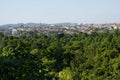View of Vienna Austria, beautiful postcard forest and city Royalty Free Stock Photo