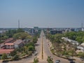 View of Vientiane from Patuxai. Cityscape, Laos