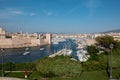 Marseille vieux port in summer season Royalty Free Stock Photo