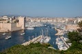 Marseille vieux port in summer season Royalty Free Stock Photo