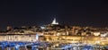 Marseille vieux port by night Royalty Free Stock Photo
