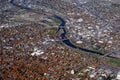 View of view downtown Missoula Montana Royalty Free Stock Photo