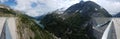 View from the viewing platform of the Koelnbrein dam in Austria during the day Royalty Free Stock Photo