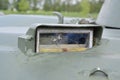 View of the viewing window of the hatch of a modern tank