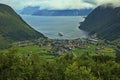 View of Vik at Sognefjord in Norway Royalty Free Stock Photo