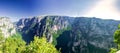 View of Vikos Gorge, a gorge in the Pindus Mountains of northern Greece Royalty Free Stock Photo