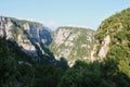 View of Vikos Gorge from Monastery of Agia Paraskevi Monodendri Royalty Free Stock Photo