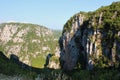 View of Vikos Gorge from Monastery of Agia Paraskevi Monodendri Royalty Free Stock Photo