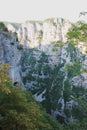 View of Vikos Gorge from Monastery of Agia Paraskevi Monodendri Royalty Free Stock Photo