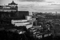 View of the Vila Nova de Gaia near the Don Luis Bridge, Porto, Portugal. Royalty Free Stock Photo