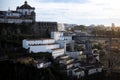 View of the Vila Nova de Gaia near the Don Luis Bridge, Porto, Portugal. Royalty Free Stock Photo