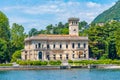 View of Villa Erba at lake Como in Italy Royalty Free Stock Photo