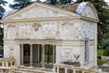 View of Villa Pia Casina Pio IV which is now home to Pontifical Academy of Sciences from Vatican Gardens in Rome Italy. Royalty Free Stock Photo