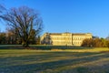 Villa Reale building, with lawn, and trees, Monza Park