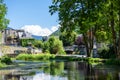 View of village of Arreau. Pyrenes mountains. South of France Royalty Free Stock Photo