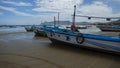 View of the village beach full of boats of artisanal fishermen