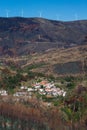 Village and burn forest in Portugal