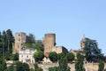 View of the village Chatillon d\'Azergues in Beaujolais Royalty Free Stock Photo