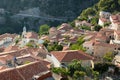 View of the village of Dhermi. Vlore county. Albania Royalty Free Stock Photo