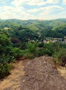 View on village Dirbach in the Luxembourg Ardennes in district Diekirch