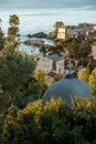 View of  the village of Erbalunga at sunrise, Cap Corse in Corsica France Royalty Free Stock Photo