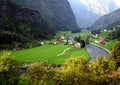 The view on a village from a FlÃÂ¥msbana railway Royalty Free Stock Photo
