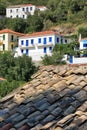 View of Village of Frikes, Ithaca, Ionian island Royalty Free Stock Photo