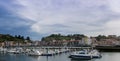 View of the village and harbor of Ribadesella in Asturias