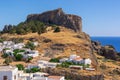 View of the village of Lindos