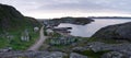 View of the village Lodeynoe and Teriberka Murmansk region Royalty Free Stock Photo