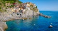 View of the village of Manarola, Cinque Terre, Italy.