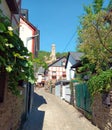 Beautiful historic village of Monreal and castle ruin Philippsburg in the german region Eifel Royalty Free Stock Photo