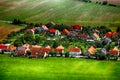 View of village near Smolenice in the summer, Slovakia