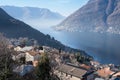 Nesso and Como Lake, Italy Royalty Free Stock Photo