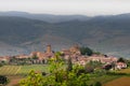 View of village Oingt in France