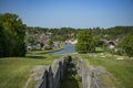 view on the village of Rogny les sept ÃÂ©cluses in Bourgogne