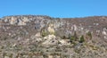 View of the village of Saint VÃ©ran in the valley of La Dourbie in Aveyron in the Occitanie region Royalty Free Stock Photo