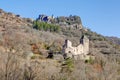 View of the village of Saint VÃ©ran in the valley of La Dourbie in Aveyron in the Occitanie region Royalty Free Stock Photo