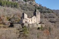 View of the village of Saint VÃ©ran in the valley of La Dourbie in Aveyron in the Occitany region Royalty Free Stock Photo