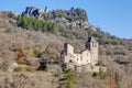 View of the village of Saint VÃ©ran in the valley of La Dourbie in Aveyron in the Occitanie region Royalty Free Stock Photo